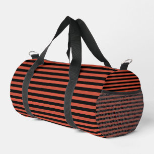 Orange Black Stripes Seamless Pattern Small Duffle Bag