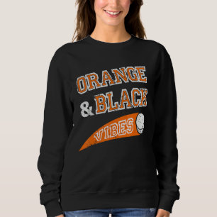 Orange & Black Vibes Hockey Team Fan Sweatshirt
