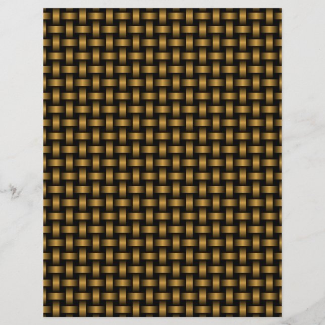 Orange Black Weave Pattern Custom Letterhead (Front)