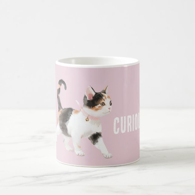 Orange Black White Cat Coffee Mug (Center)