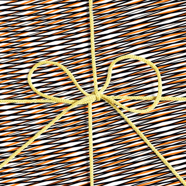 Orange Black White Moiré Stripes - Trippy Abstract Wrapping Paper (Creator Uploaded)