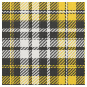 Orange Black White Plaid Tartan Pattern Design  Fabric