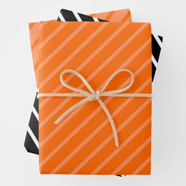 Orange, Black & White Wrapping Paper Sheet (Creator Uploaded)
