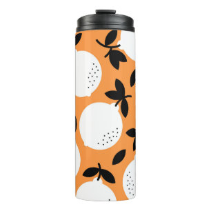 Orange Bliss: Exquisite Fruit Pattern Thermal Tumbler