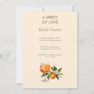 Orange Blossom Aperitivo Bridal Shower Invitation