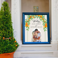 Orange Blossom Arch Wedding Photo Welcome