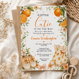 Orange Blossom Baby Shower Invitation