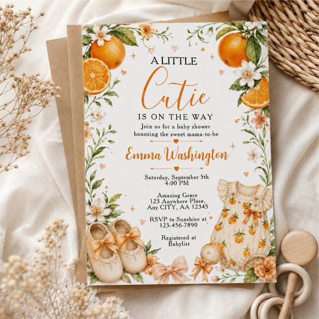 Orange Blossom Baby Shower Invitation (Creator Uploaded)