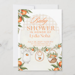 Orange Blossom Baby Shower Invitation Citrus