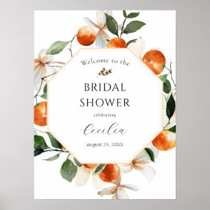 Orange Blossom Bridal Shower Welcome Sign