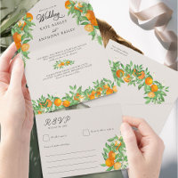 Orange Blossom Citrus Wedding and RSVP