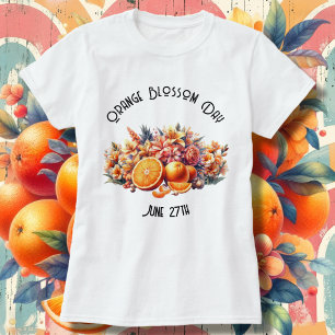 Orange Blossom Day Custom Women's T-Shirt