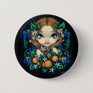 "Orange Blossom Fairy" Button