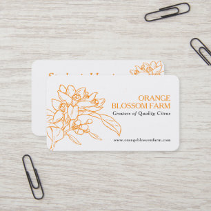 Orange blossom farm plant citrus suppliers busines business card