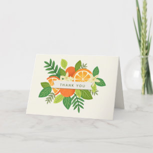 Orange Blossom Folded Thank You Card