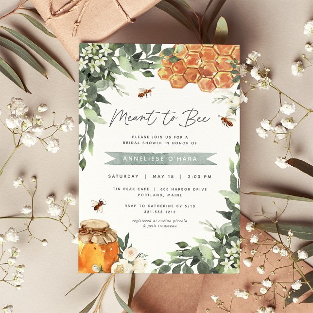 Orange Blossom Honey Bee Bridal Shower Invitation (Creator Uploaded)