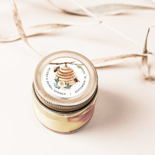 Orange Blossom Honey Bee Favour Classic Round Sticker