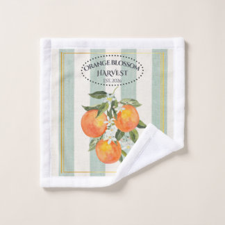 Orange Blossom - Mediterranean Citrus Label Wash Cloth