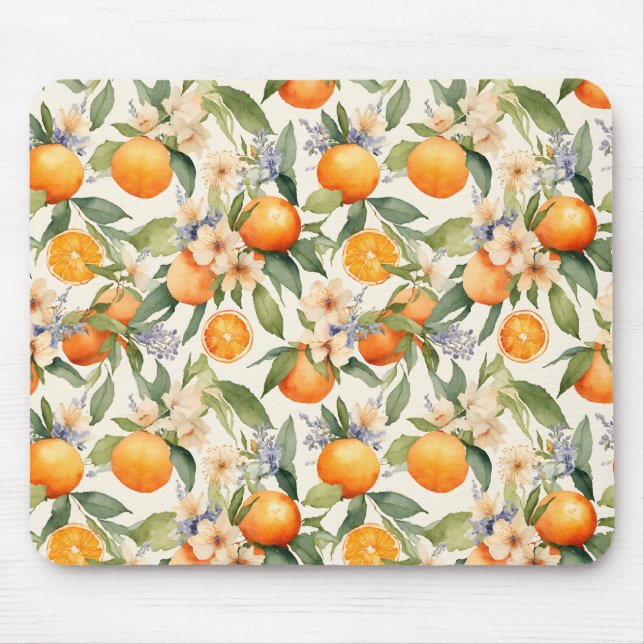 Orange Blossom Mouse Pad (Front)