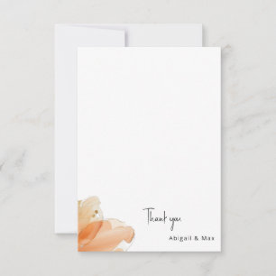 Orange Blossom Personalised Wedding Thank You Card