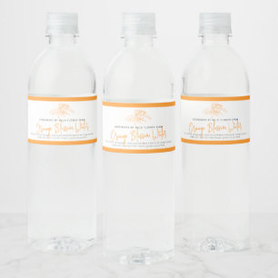 Orange blossom water drawing orange product small water bottle label