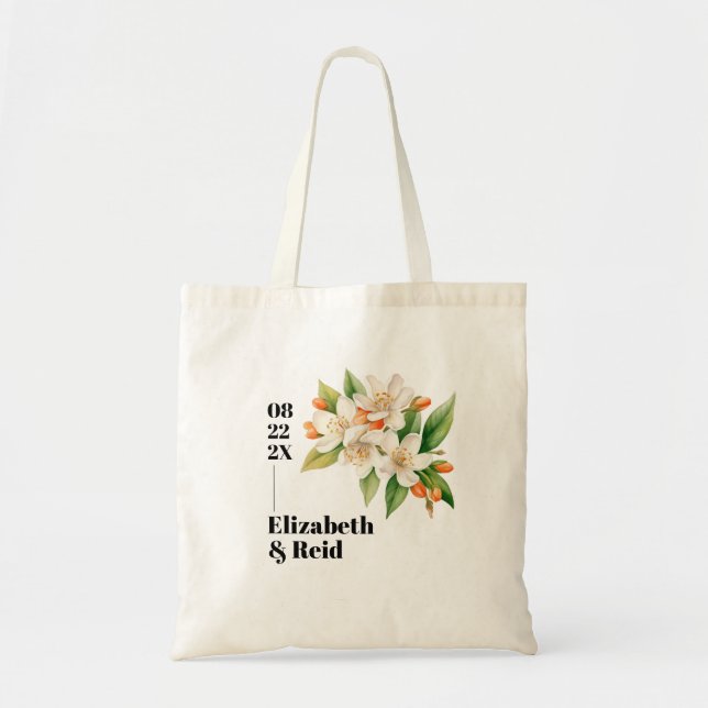 Orange Blossom Wedding Welcome Bag (Front)