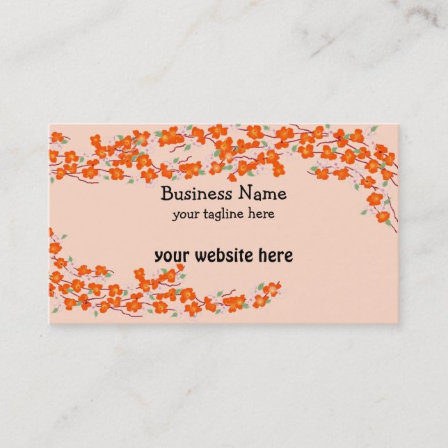 Orange Blossoms Business Card (Front)