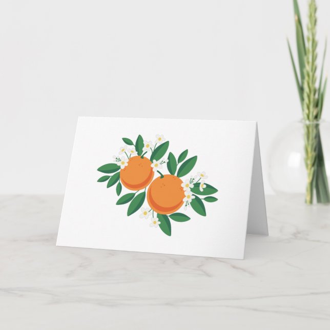 Orange Blossoms Card (Front)