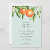 Orange Blossoms Citrus Botanical Bridal Shower