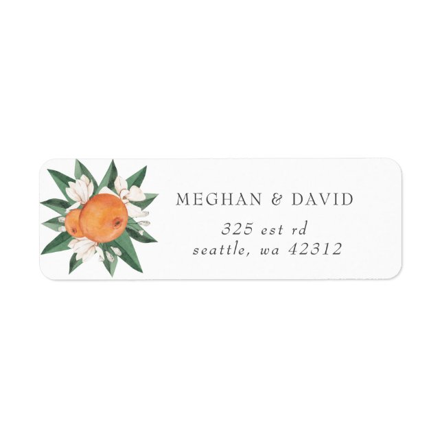 Orange Blossoms Citrus Botanical Wedding  (Front)