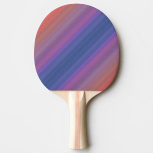 Orange Blue and Purple Stripes Abstract Art Design Ping Pong Paddle