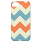 Orange blue chevron zigzag stripes zig zag pattern