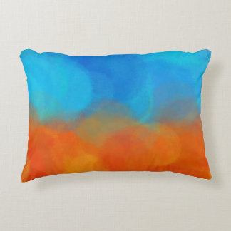 orange blue decorative cushion