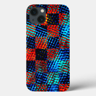 Orange, blue, dirty fake, or stained chess. iPhone 13 case