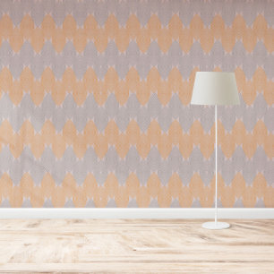 Orange Blue Ellipse Geometric Pattern Futuristic Wallpaper
