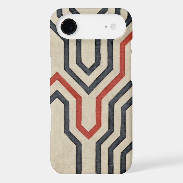 Orange & Blue Graphic Lines Case-Mate iPhone Case (Back)