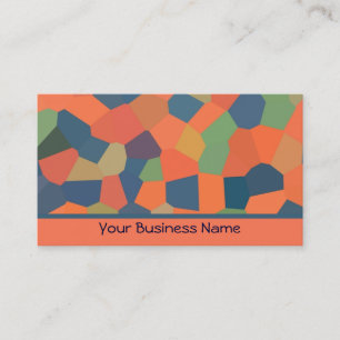 Orange, Blue, Green Abstract Business Card