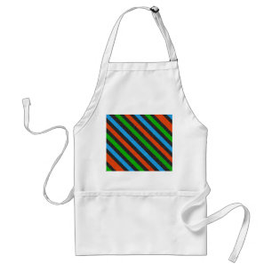 Orange, Blue, Green, Black Glitter Striped STaylor Standard Apron