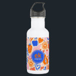 Orange Blue Monogram Fruits Vegetables  532 Ml Water Bottle<br><div class="desc">The Orange Blue Monogram Fruits Vegetables Coffee Mug is a vibrant and personalised way to enjoy your favourite beverages. Featuring a lively combination of orange and blue hues, along with a playful fruits and vegetables pattern, this mug adds a pop of colour to your kitchen or office space. The custom...</div>