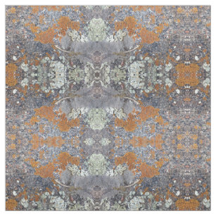 Orange Blue Moss Stone Fabric Pattern