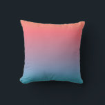 Orange Blue Ombre Modern Cushion<br><div class="desc">Orange Blue Ombre Modern Throw Pillow</div>