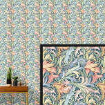 Orange Blue on Green Art Nouveau  Wallpaper<br><div class="desc">Orange Blue on Green Art Nouveau Wallpaper</div>