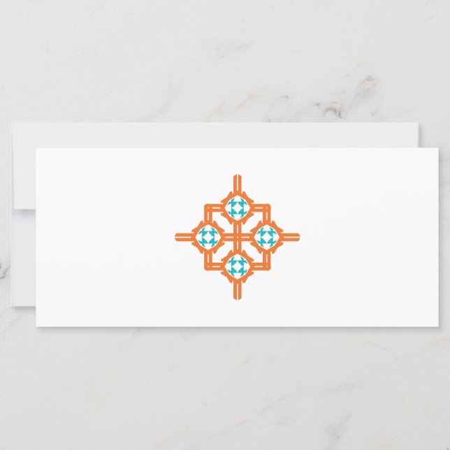 Orange blue ornament (Front)