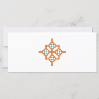 Orange blue ornament