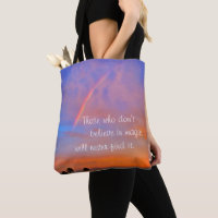 Orange Blue Rainbow Sunset Photo Believe in Magic