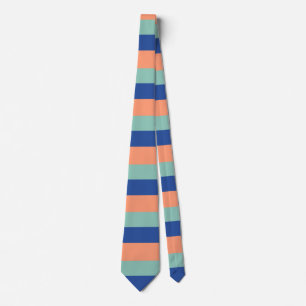Orange & Blue Stripes Tie