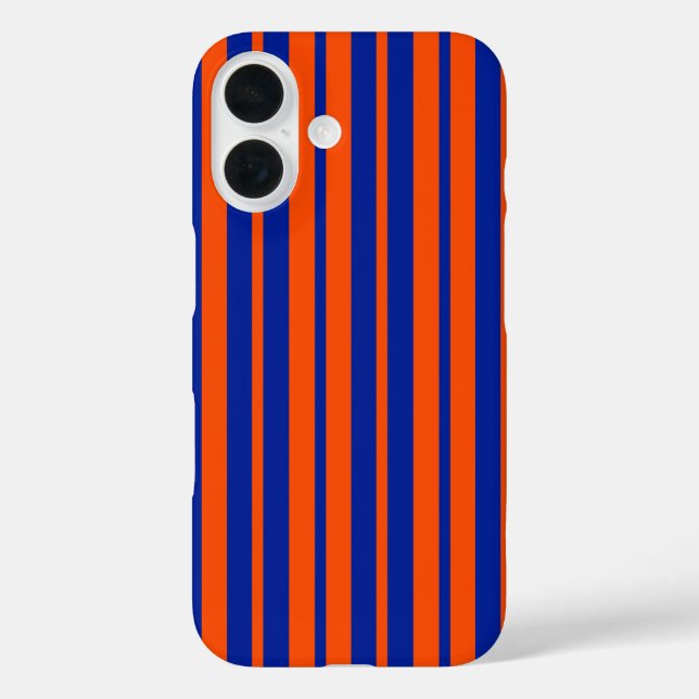 Orange Blue Stylish Stripes Pattern Design  Case-Mate iPhone Case (Back)