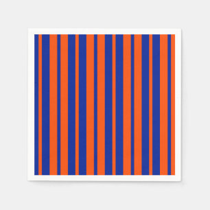 Orange Blue Stylish Stripes Pattern Design  Napkin