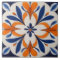 Orange & Blue Symmetrical Abstract Mediterranean