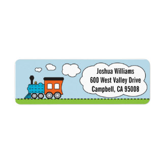 Orange/Blue Train Address Labels